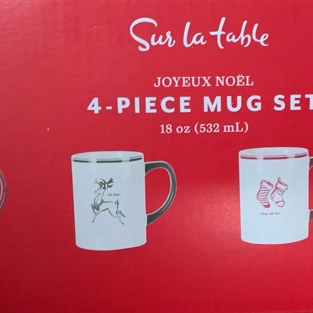 Sur La Table Festive Christmas Mug Set
